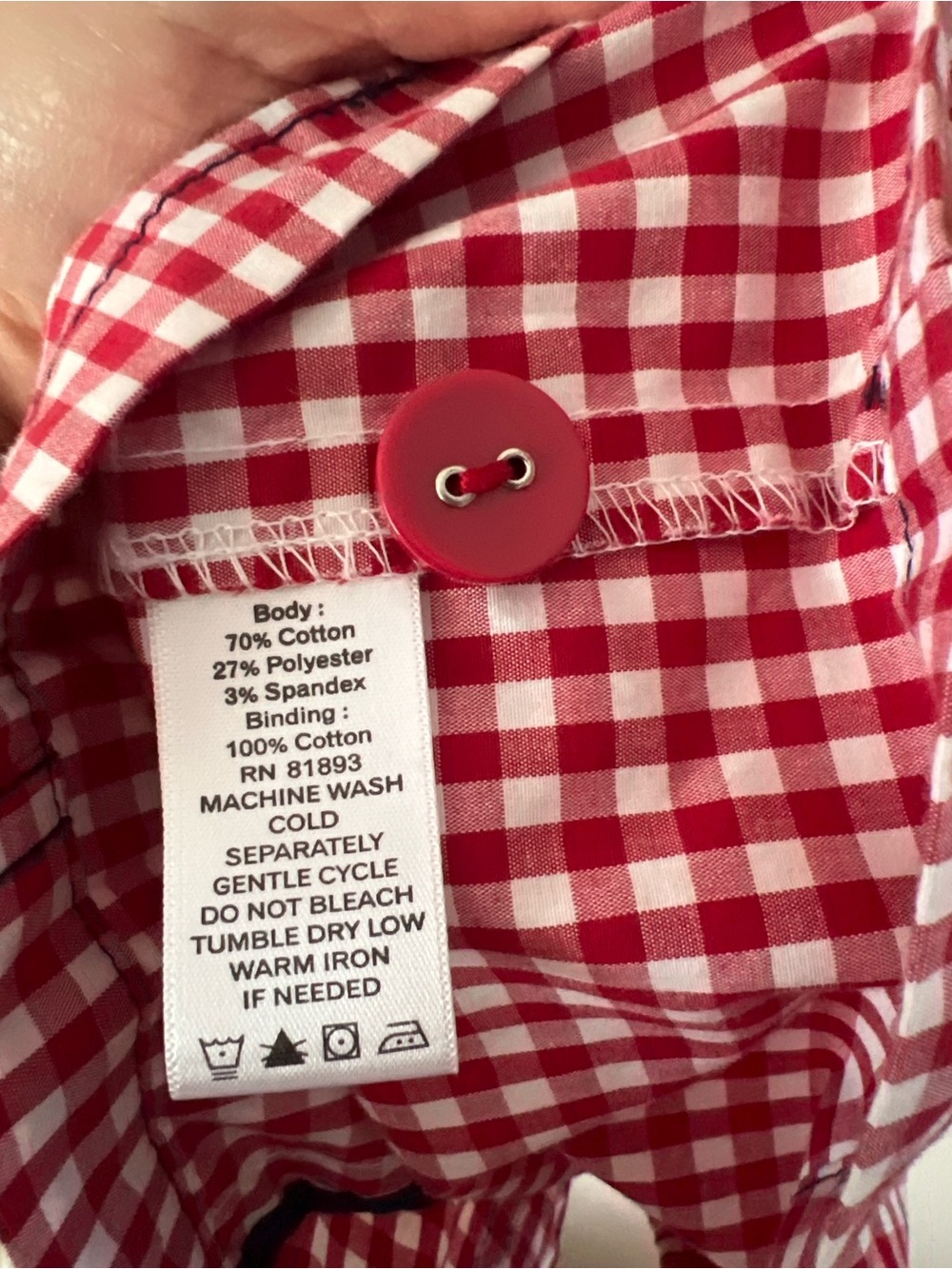 D&Co Red Gingham Utility Shirt Jacket XL Cottagecore Drawstring Waist - Picture 6 of 9